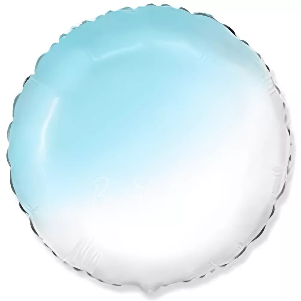 18" Helium foil balloon Blue & White gradient