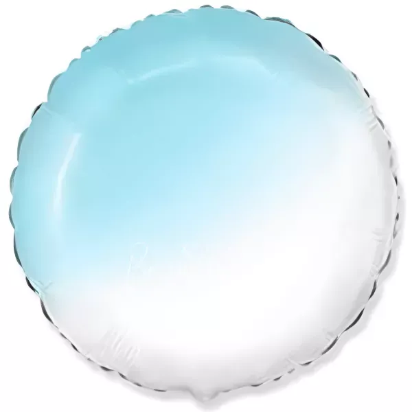 18" Helium foil balloon Blue & White gradient
