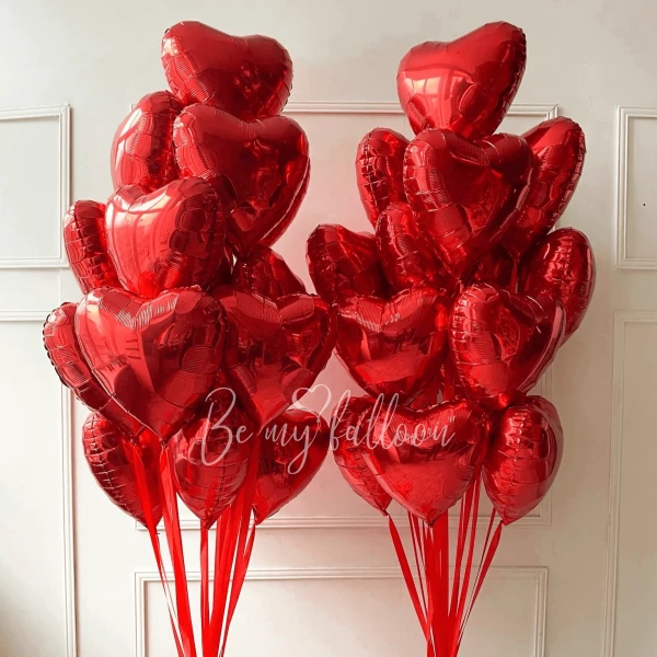 30 هيليوم احباط قلوب الحب الأحمر