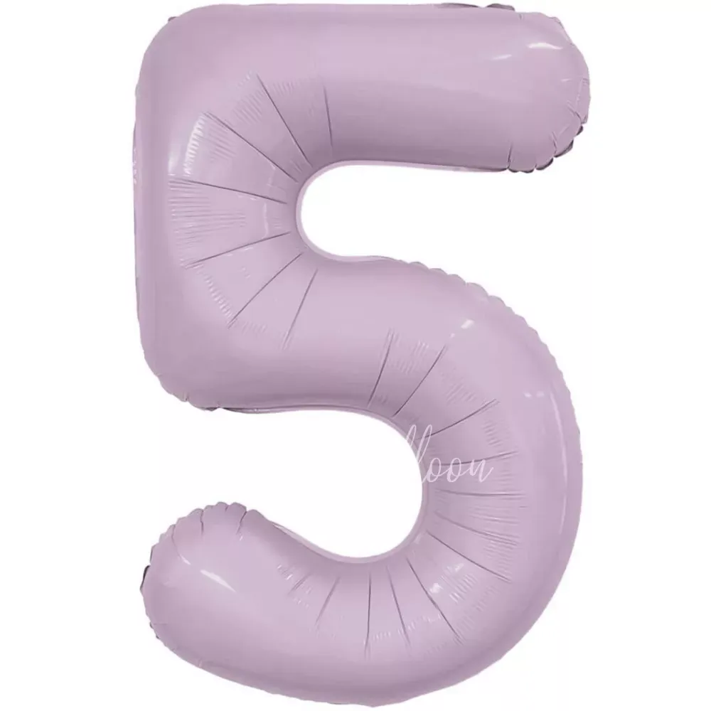 40" Helium foil gloss Orchid Number 5 balloon