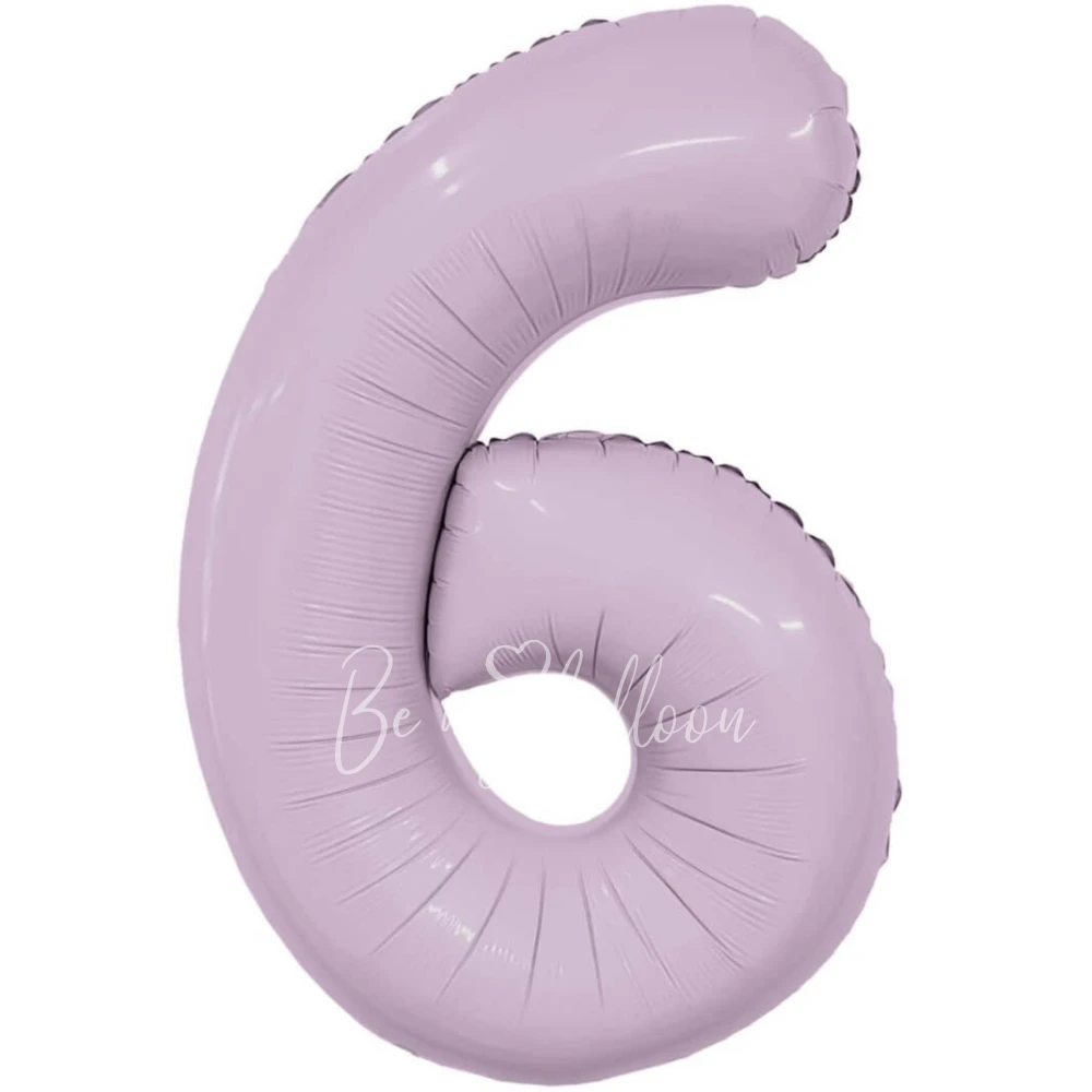 40" Helium foil gloss Orchid Number 6 balloon