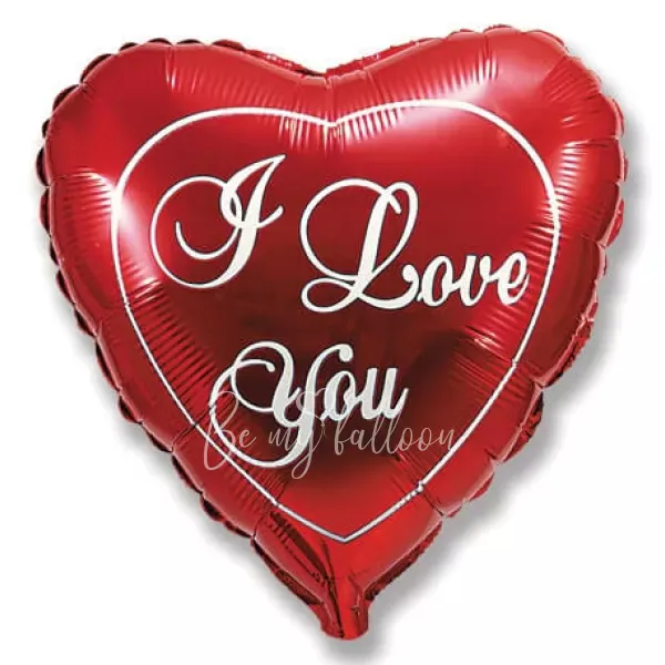 18" Helium foil gloss I Love You heart balloon 