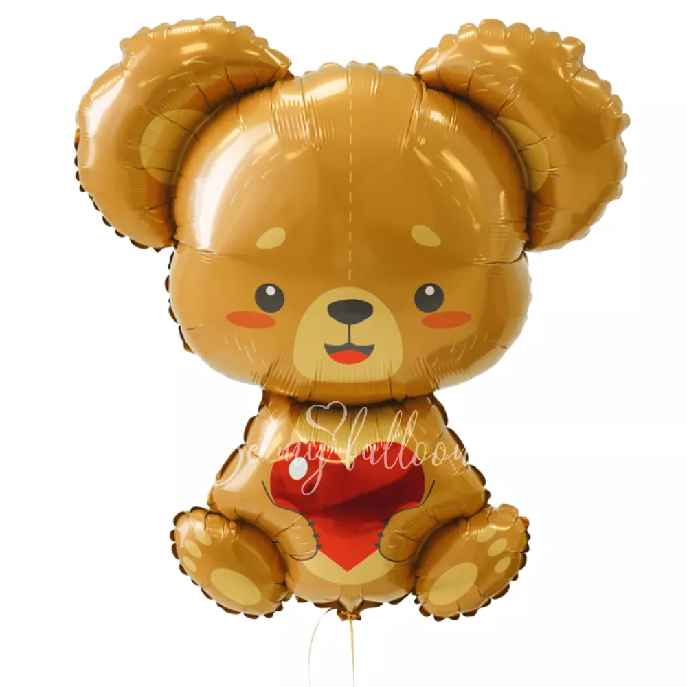 33" Helium foil Valentines Bear balloon