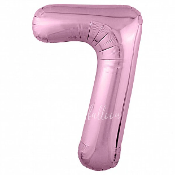 40" Helium foil Flamingo Number 7 balloon