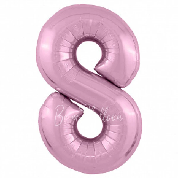 40" Helium foil Flamingo Number 8 balloon