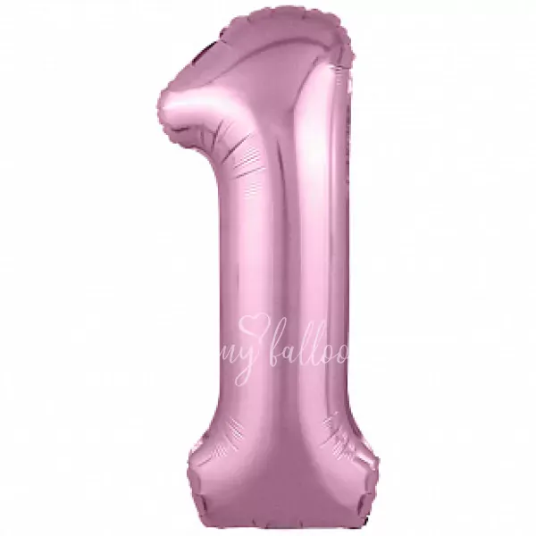 40" Helium foil Flamingo Number 1 balloon