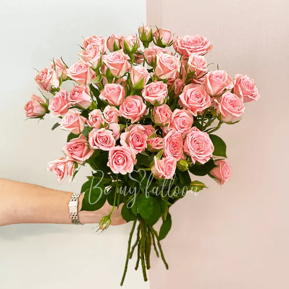 Bunch Of Pink Spray Roses