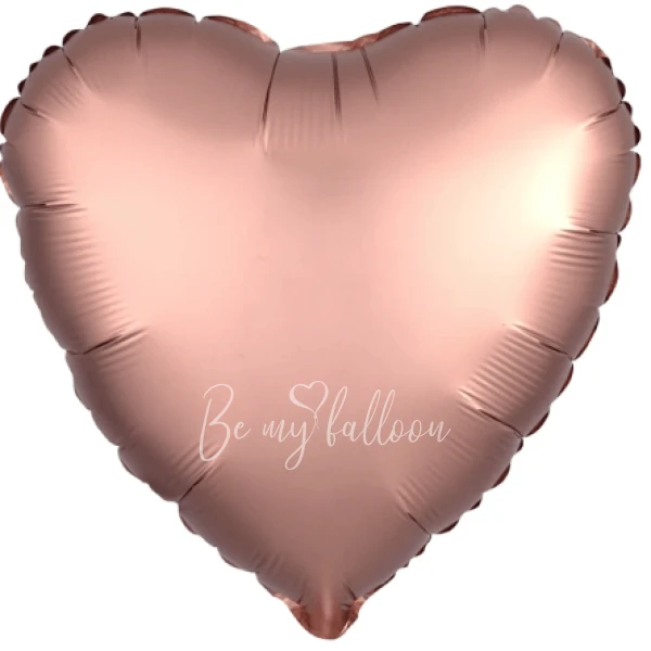 19" Helium foil satin Rose Gold Heart balloon