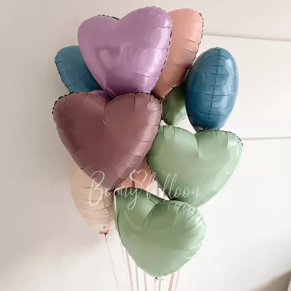A bouquet of colored balloons