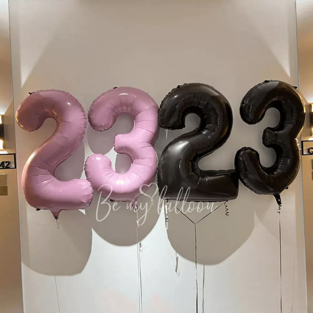 40" Foil numbers 2 Black 