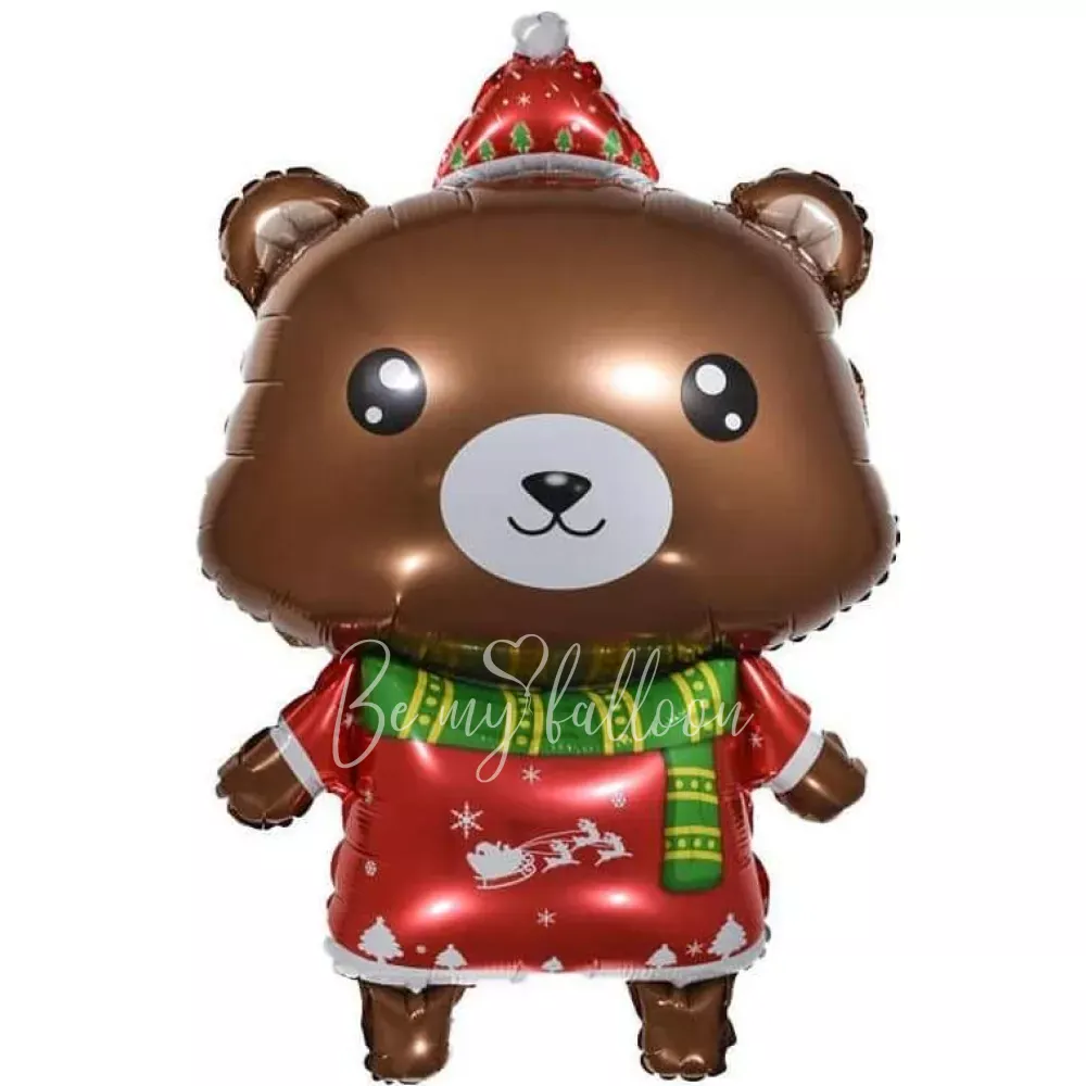 33" Helium foil Christmas Bear balloon