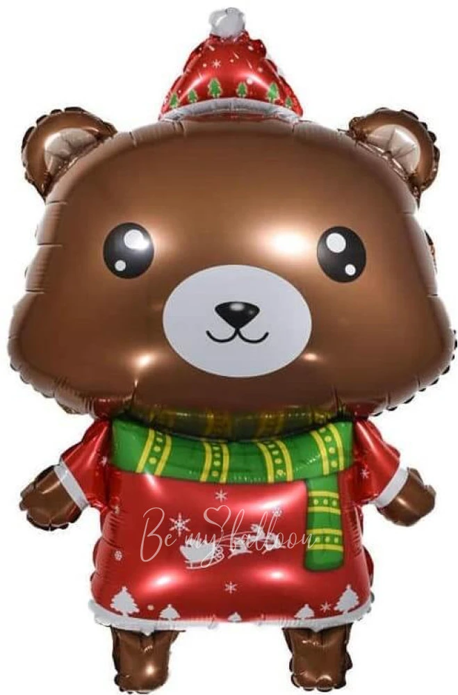 33" Helium foil Christmas Bear balloon
