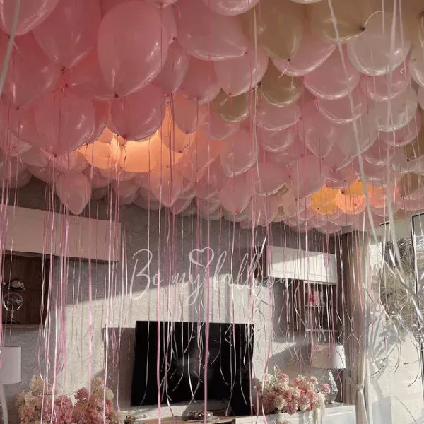 100 потолочных гелиевых шаров стандарт