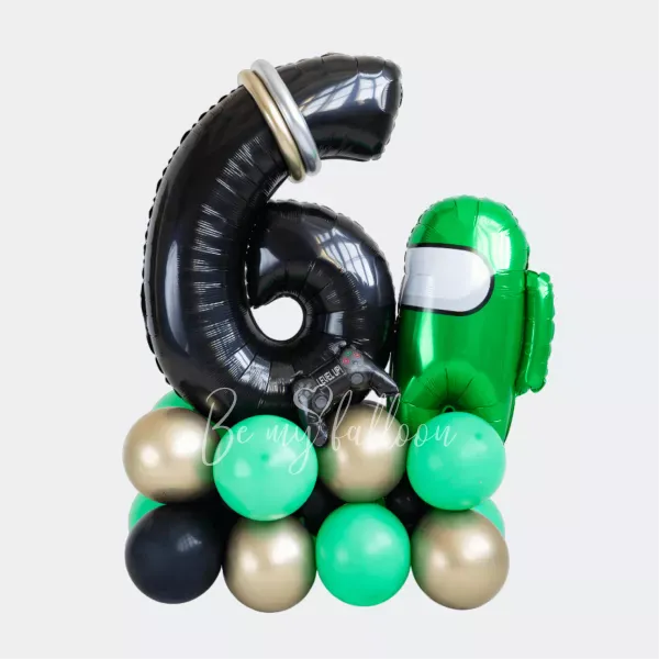 من بيننا تكوين بالون عيد ميلاد مملوء بالهواء