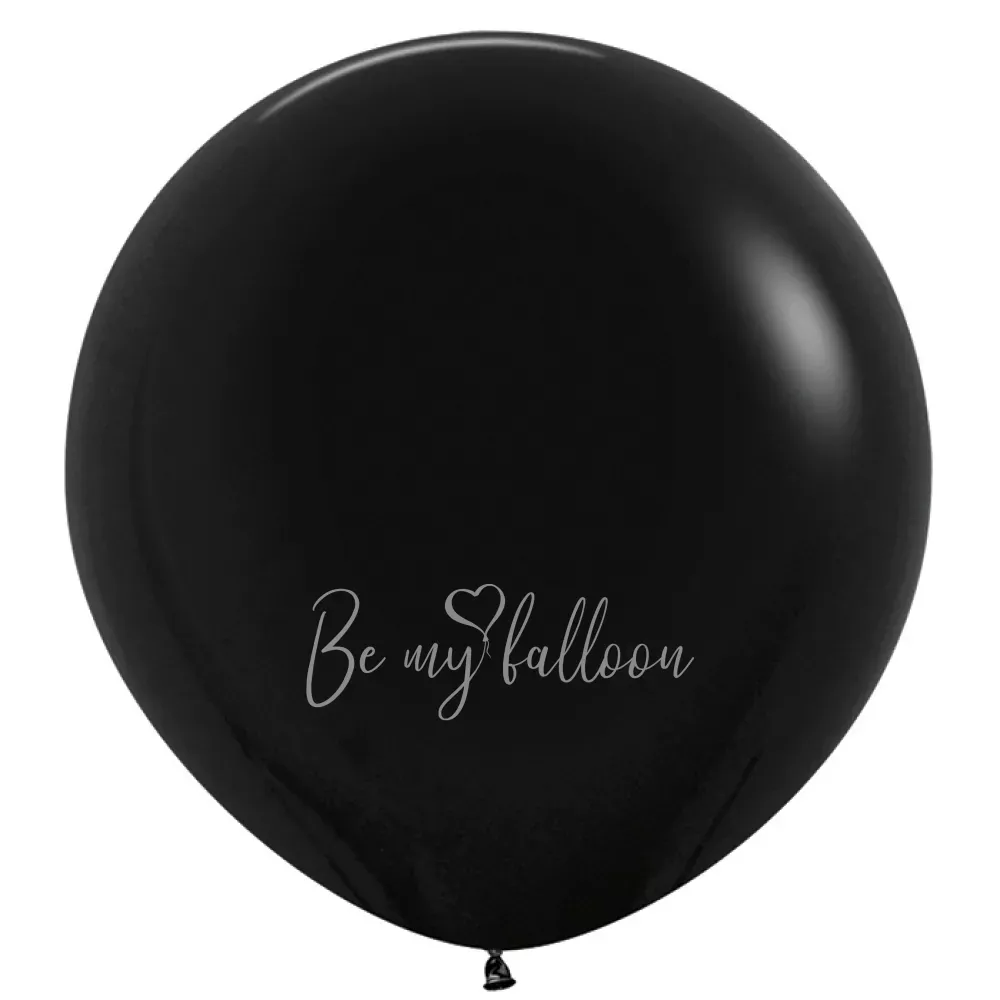 24" Helium fashion black 080 plain balloon