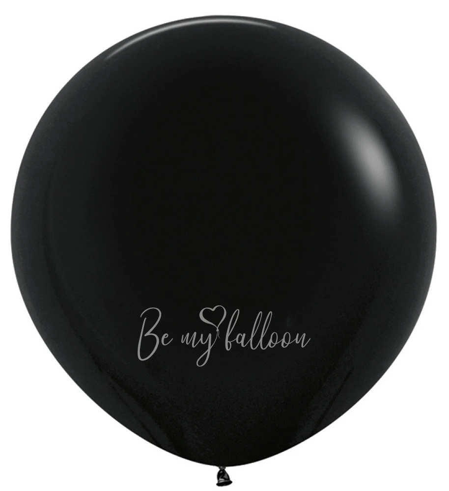 36" Helium fashion black 080 plain balloon