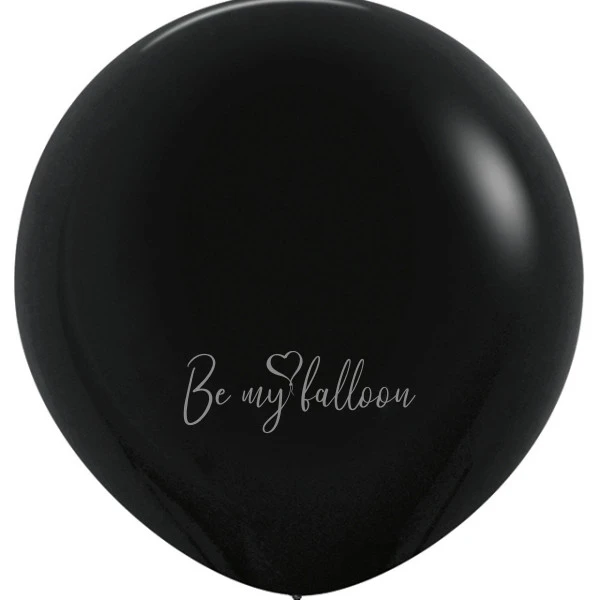 24" Helium fashion black 080 plain balloon