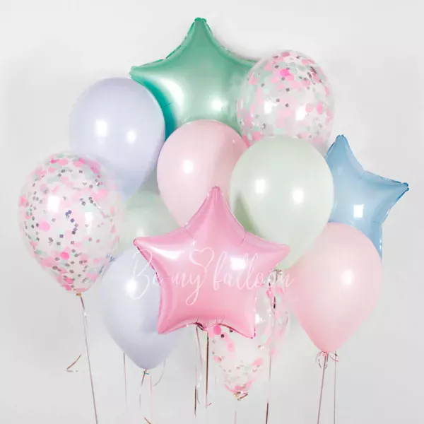 Soft pastel! Balloon bouquet