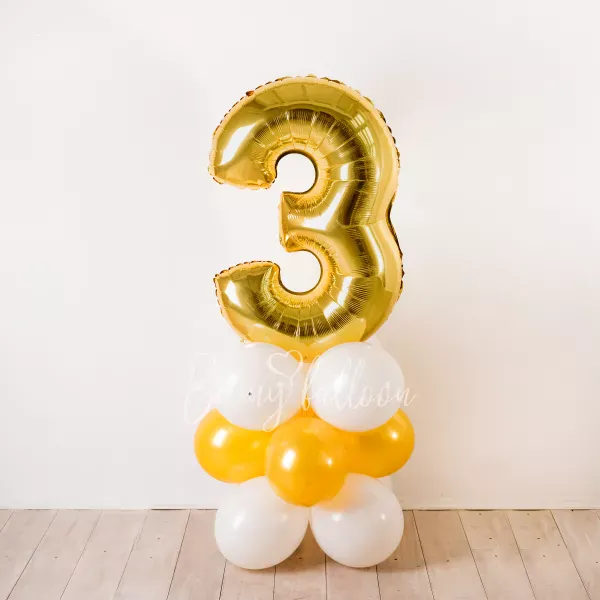 Composition Of Balloons With Number