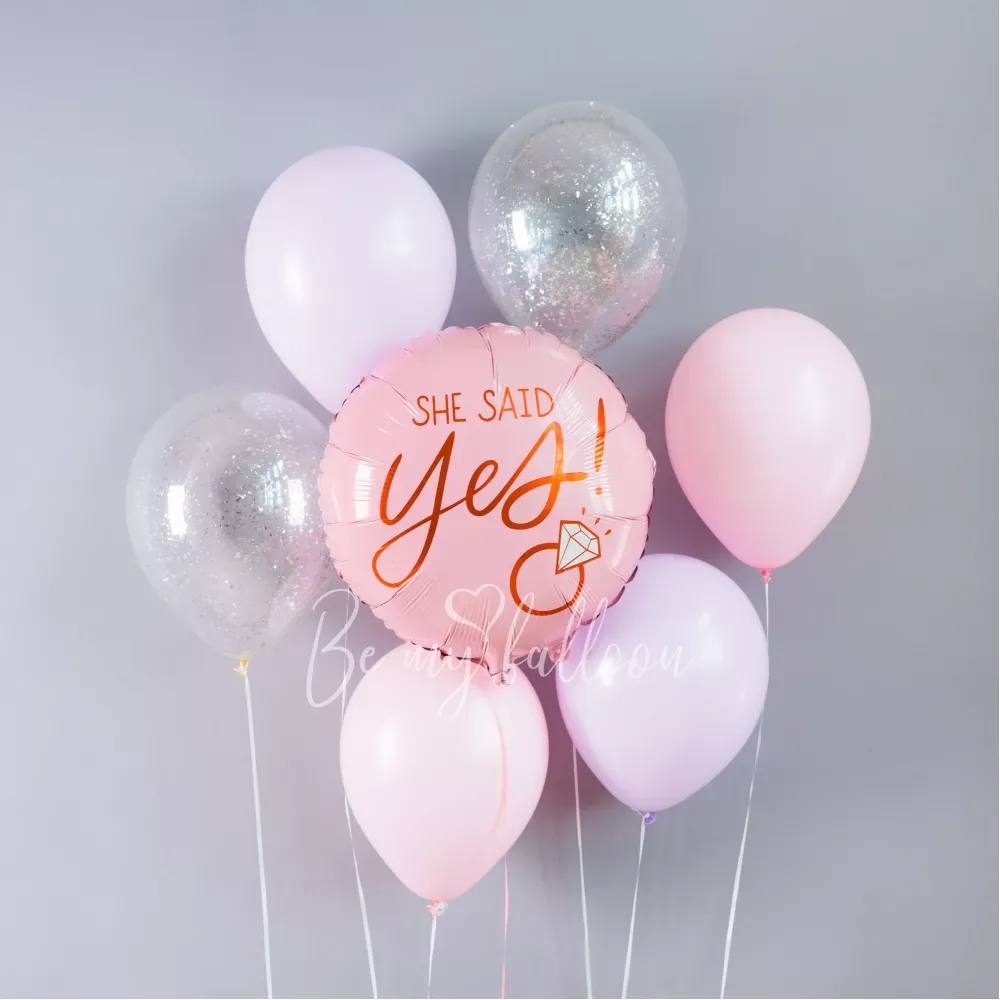 Набор шаров "Она сказала "Да!" "