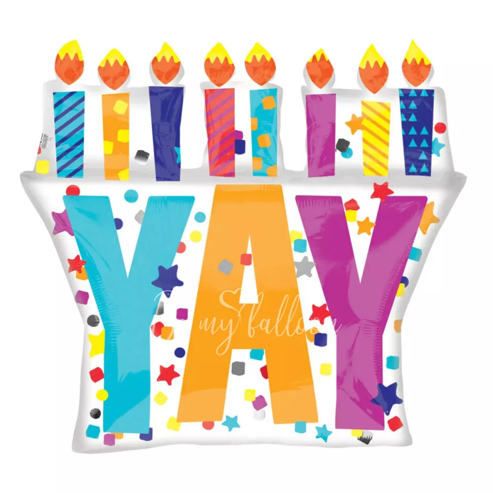 8x26" Helium foil Yay! balloon