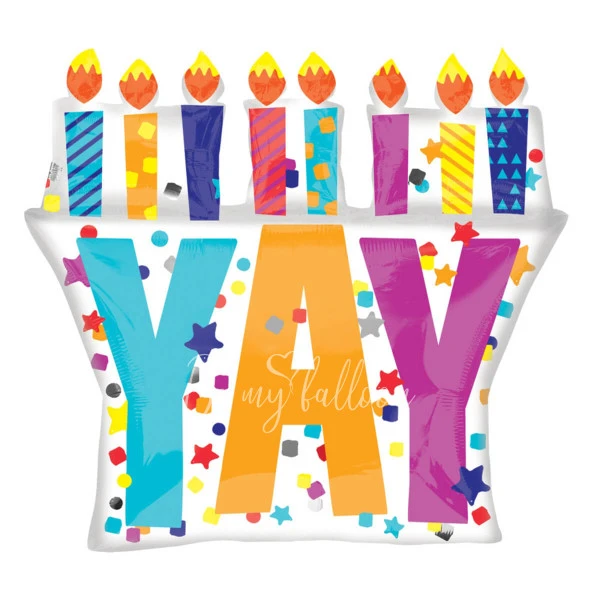 8x26" Helium foil Yay! balloon