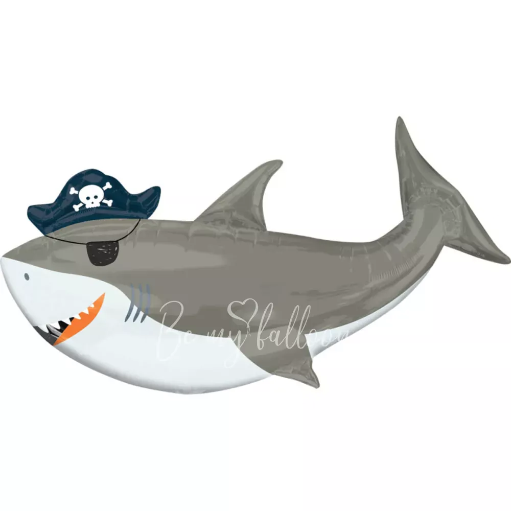 58x104cm Helium foil Pirate Shark balloon