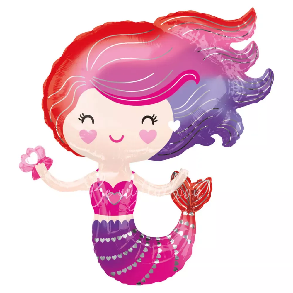 73x76cm Helium foil Lovely Mermaid balloon