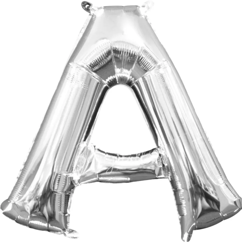 40" بالون هيليوم فويل حرف A اللون فضي لامع