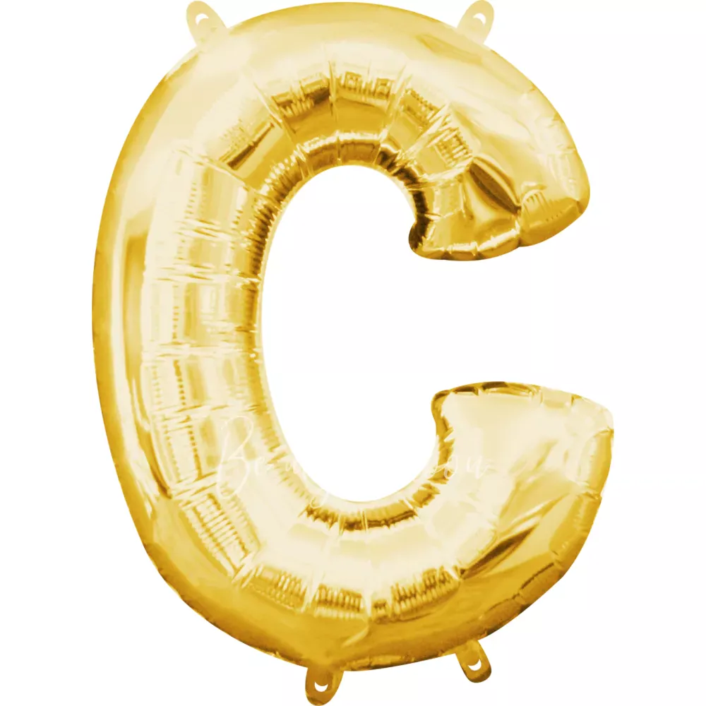 40" Helium foil gloss Gold Letter C balloon