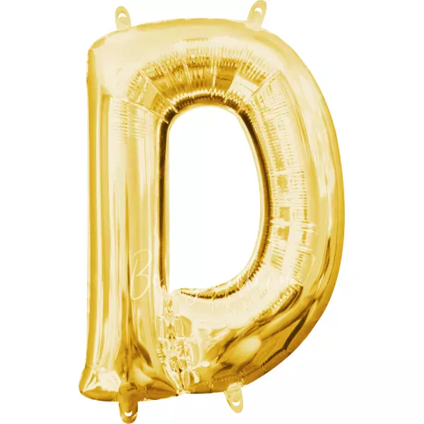 40" Helium foil gloss Gold Letter D balloon