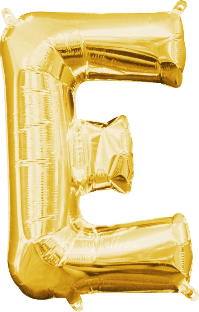 40" Helium foil gloss Gold Letter E balloon