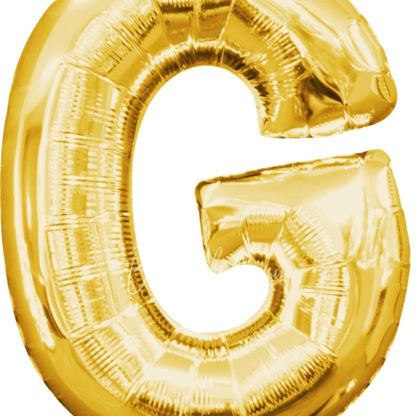40" Helium foil gloss Gold Letter G balloon