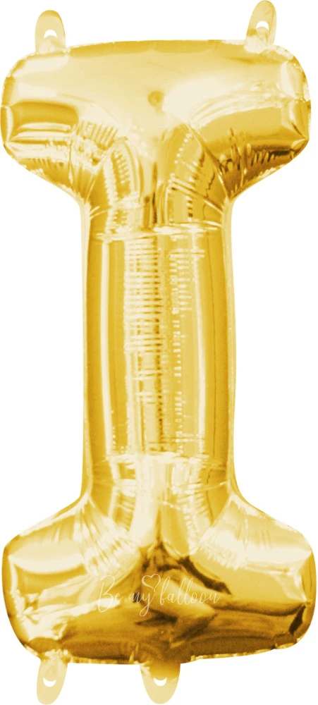 40" Helium foil gloss Gold Letter I balloon