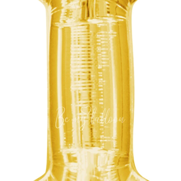 40" Helium foil gloss Gold Letter I balloon