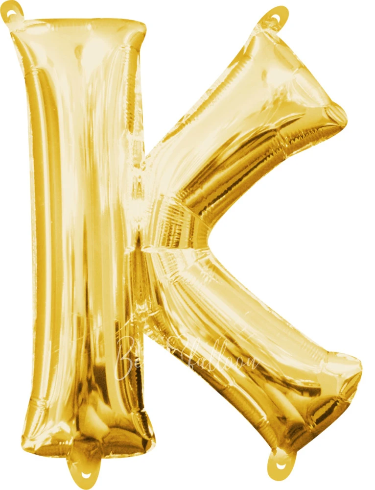 40" Helium foil gloss Gold Letter K balloon