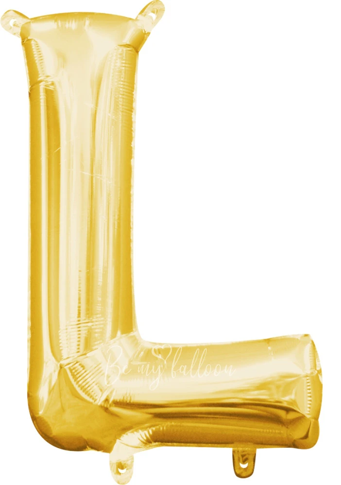 40" Helium foil gloss Gold Letter L balloon
