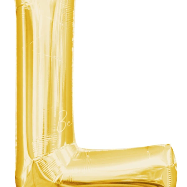 40" Helium foil gloss Gold Letter L balloon