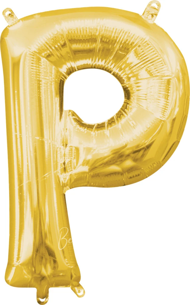 40" Helium foil gloss Gold Letter P balloon