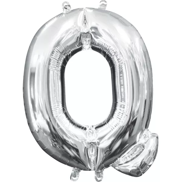 40" Helium foil gloss Silver Letter Q balloon