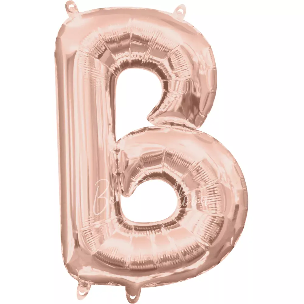 40" Helium foil gloss Rose gold Letter B balloon