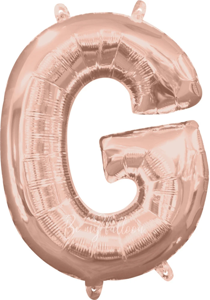40" Helium foil gloss Rose gold Letter G balloon
