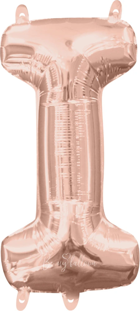 40" Helium foil gloss Rose gold Letter I balloon