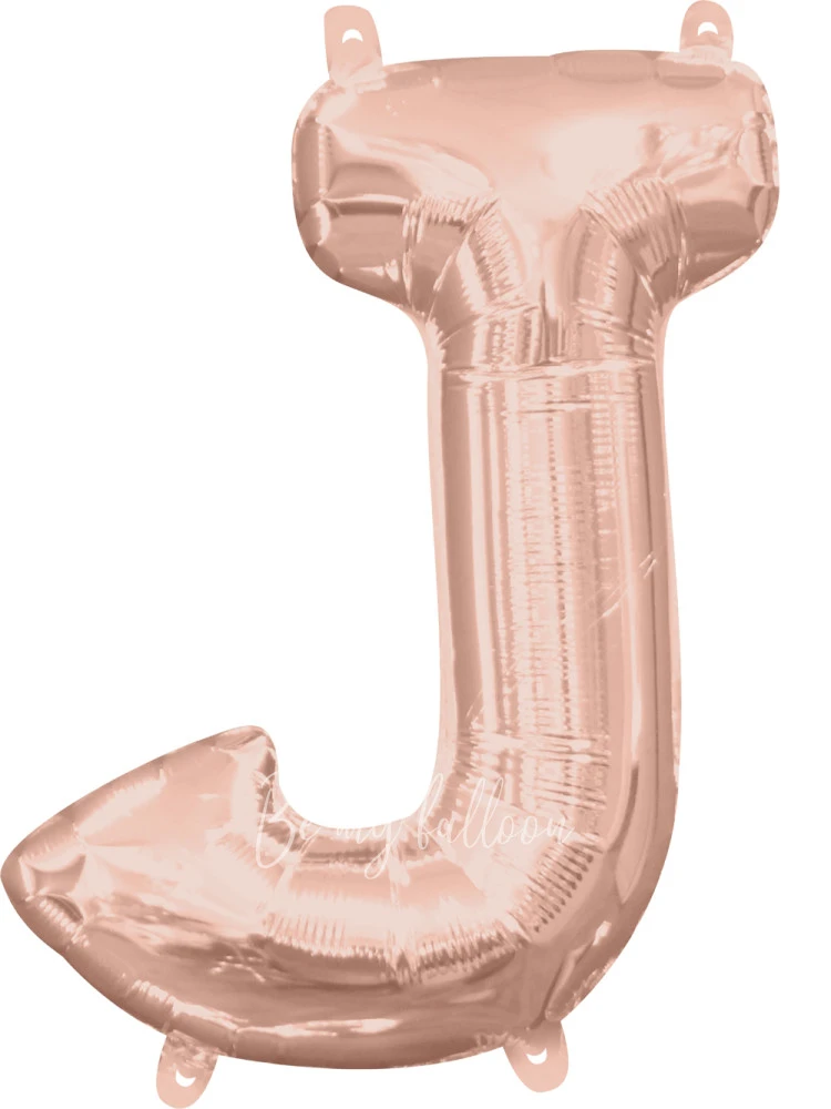 40" Helium foil gloss Rose gold Letter J balloon