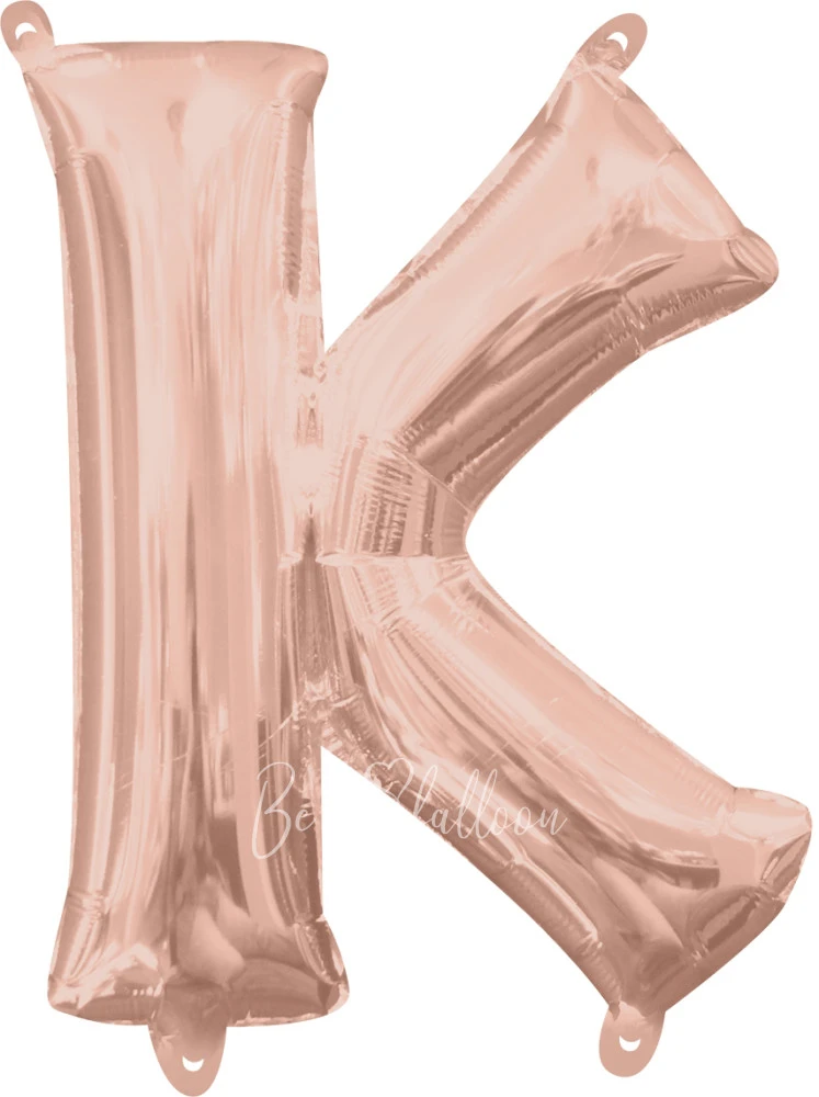 40" Helium foil gloss Rose gold Letter K balloon