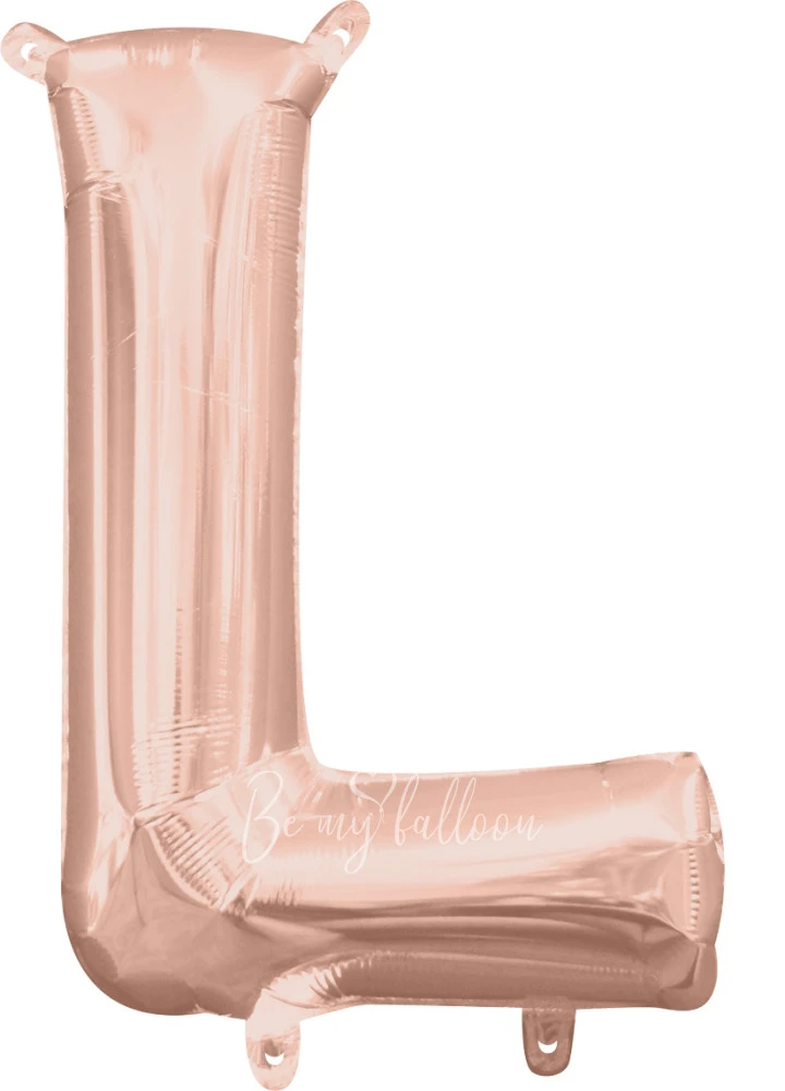 40" Helium foil gloss Rose gold Letter L balloon