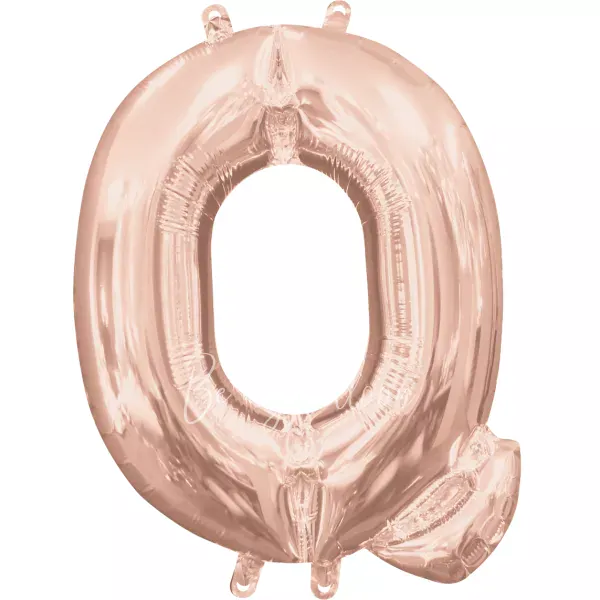 40" Helium foil gloss Rose gold Letter Q balloon