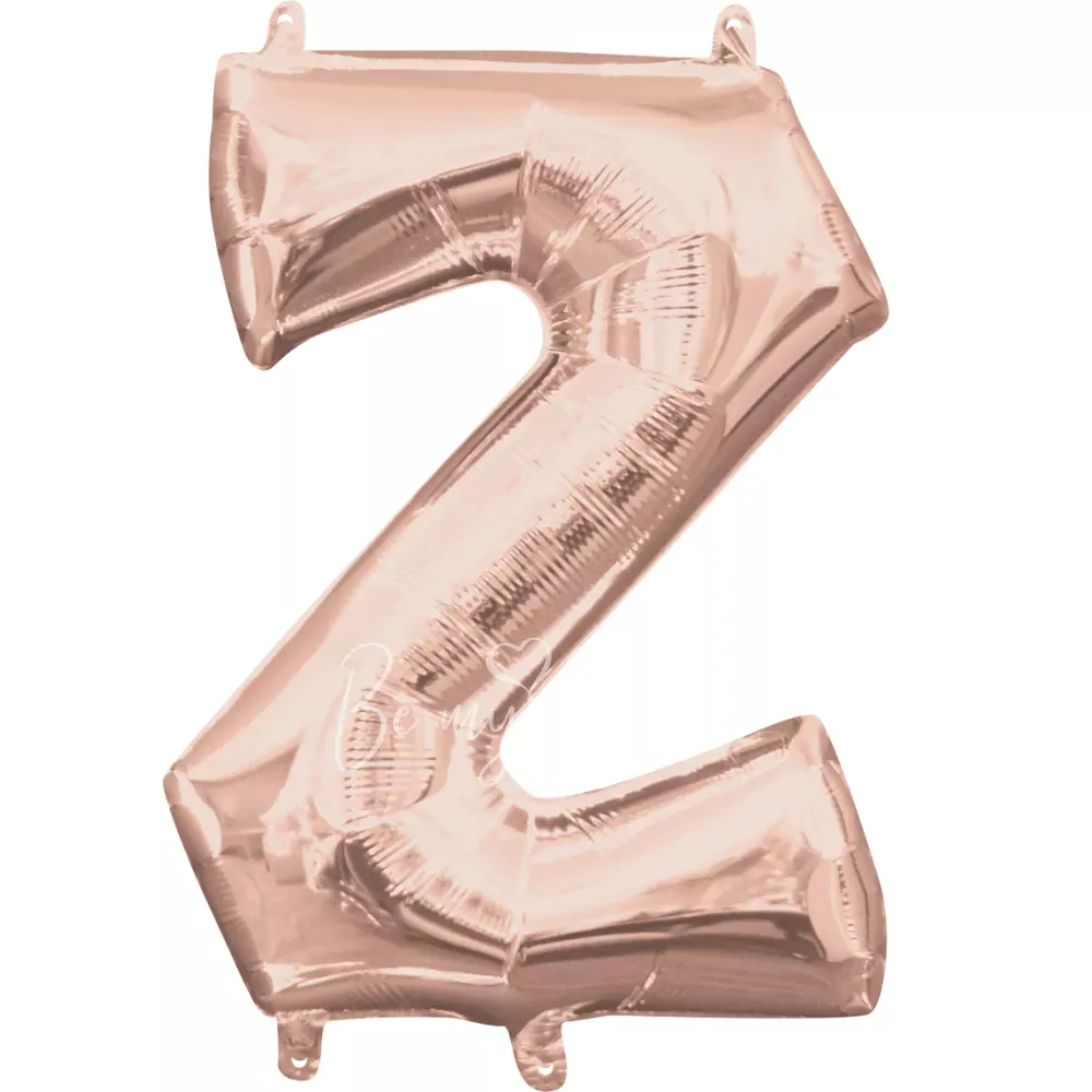 40" Helium foil gloss Rose gold Letter Z balloon