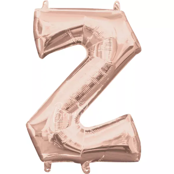 40" Helium foil gloss Rose gold Letter Z balloon
