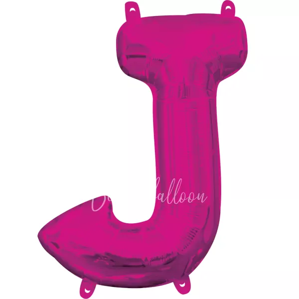 40" Helium foil gloss Fuchsia Letter J balloon